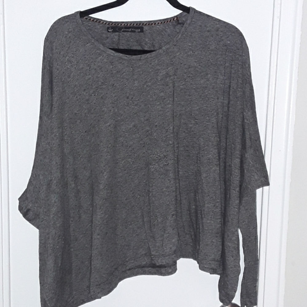 EUC brown marl super boxy long sleeve top